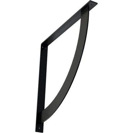 Ekena Millwork Bulwark Steel Bracket, Powder Coated Black 2"W x 24"D x 24"H BKTM02X24X24BUPBL